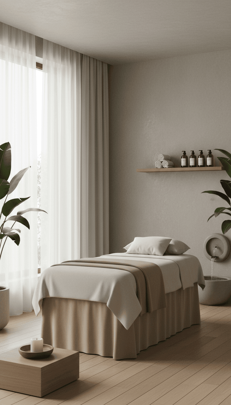 Quiet treatment room at Yani Spa